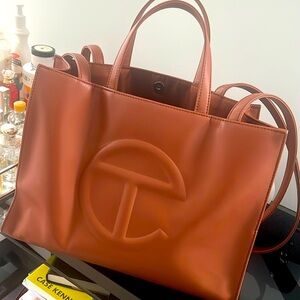 Telfar vegan leather tan